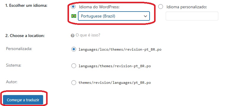 Traduzir idioma Tema WordPress / Blog HospedagemHost