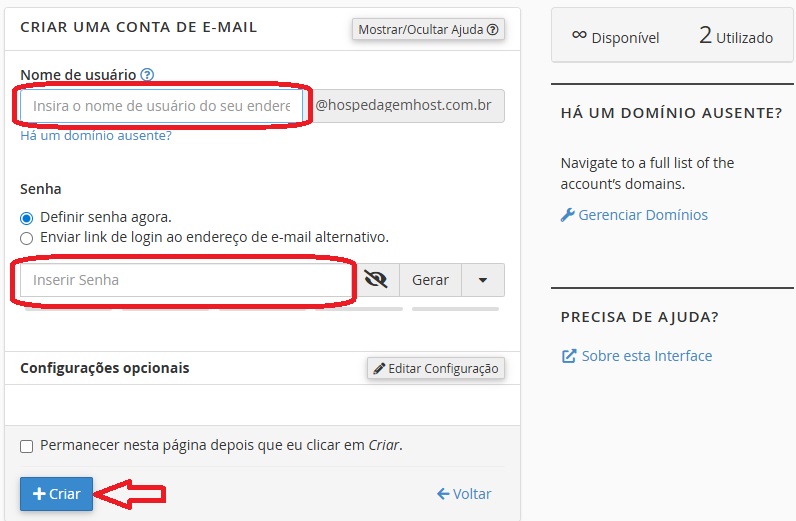Como criar usuário e senha de e-mail no cPanel / Blog Hospedagem Host
