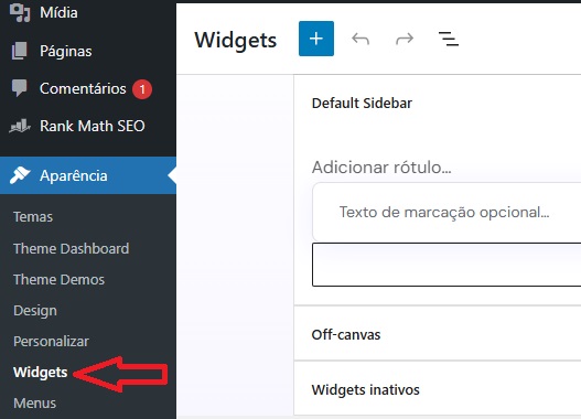 Vídeo do Facebook na barra lateral do WordPress / HospedagemHost